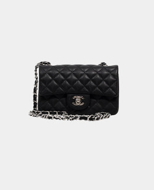 COCO Caviar Quilted Mini Rectangular Flap Black - COCO Image