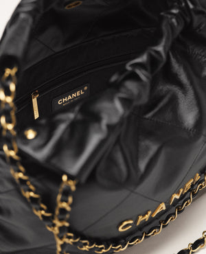 COCO 22 Small Handbag Shiny Calfskin & Gold-Tone Metal Black - COCO Image