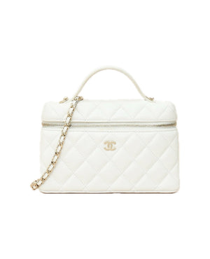 COCO Top Handle Slim Vanity With Chain White - COCO Image