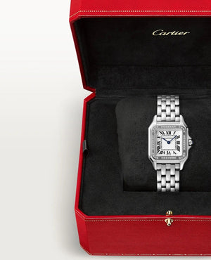 Panthèrs DE CRT Watch, Medium Model, Diamonds, Silver - CRT Image