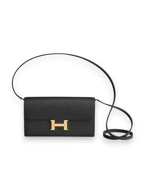HMS Constance To Go wallet Black Gold Hardware - HMS Image