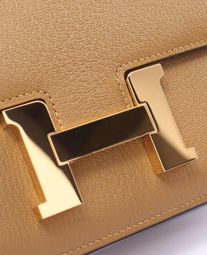 HMS Constance 18 Epsom Marron Gold Hardware - HMS Image