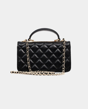 COCO CC Dual Handle Clutch With Chain Black - COCO Image