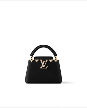 LVN Capucines Mini Black Taurillon leather - LVN Image