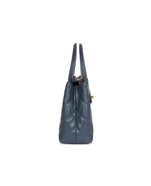 COCO Small Kelly Shopper Bag Calfskin Blue - COCO Image