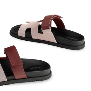 HMS Chypre Sandal rouge H Canvas and Calfskin