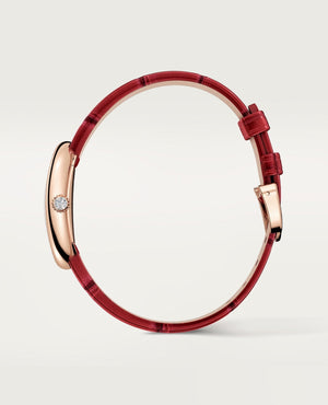 CRT BAIGNOIRE Watch, Small Model, Diamonds, Red Strap - CRT Image