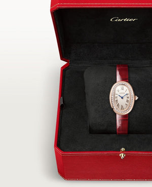 CRT BAIGNOIRE Watch, Small Model, Diamonds, Red Strap - CRT Image