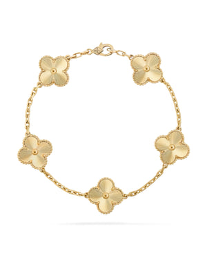 VCF Vintage Alhambra bracelet, 5 motifs, yellow gold - VCF Image