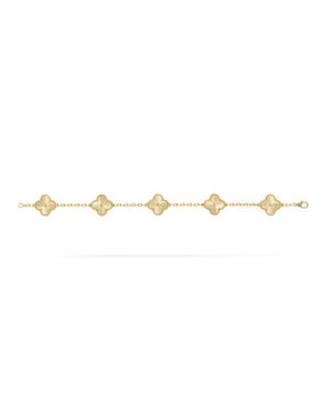 VCF Vintage Alhambra bracelet, 5 motifs, yellow gold - VCF Image