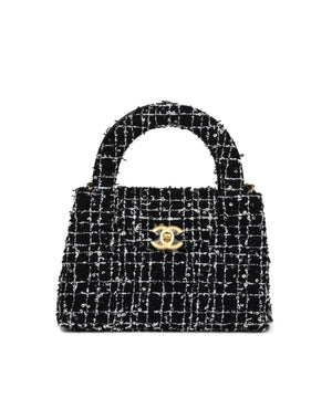 COCO Small Kelly Shopper Tweed Black - COCO Image