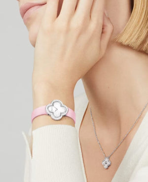 VCF Vintage Alhambra earrings, white gold, Diamond - VCF Image