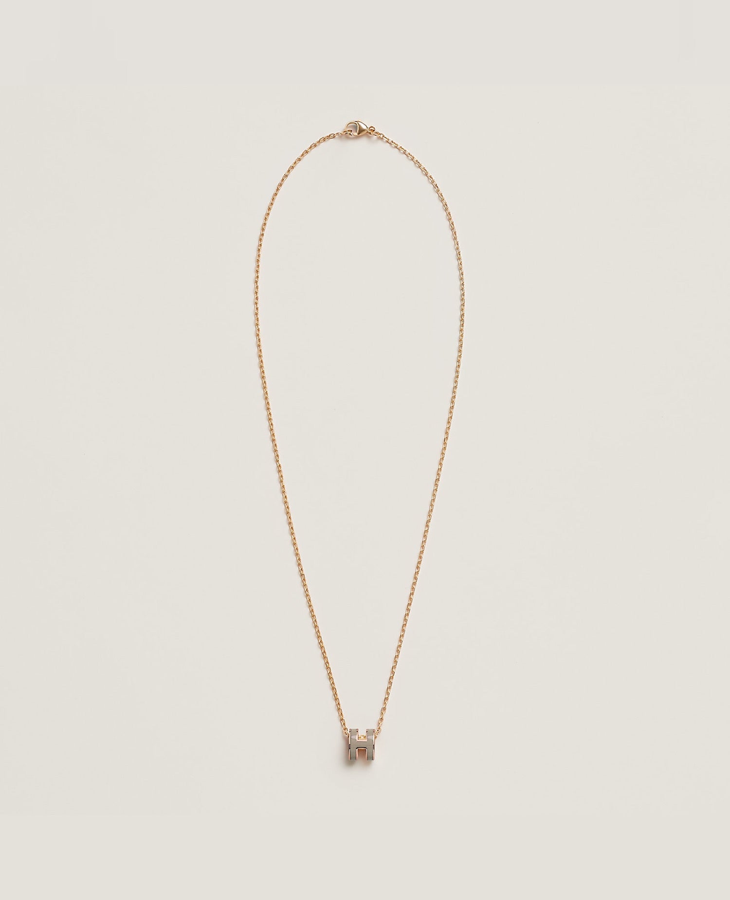 HMS Mini Pop H Pendant Yellow Gold Marron Glace