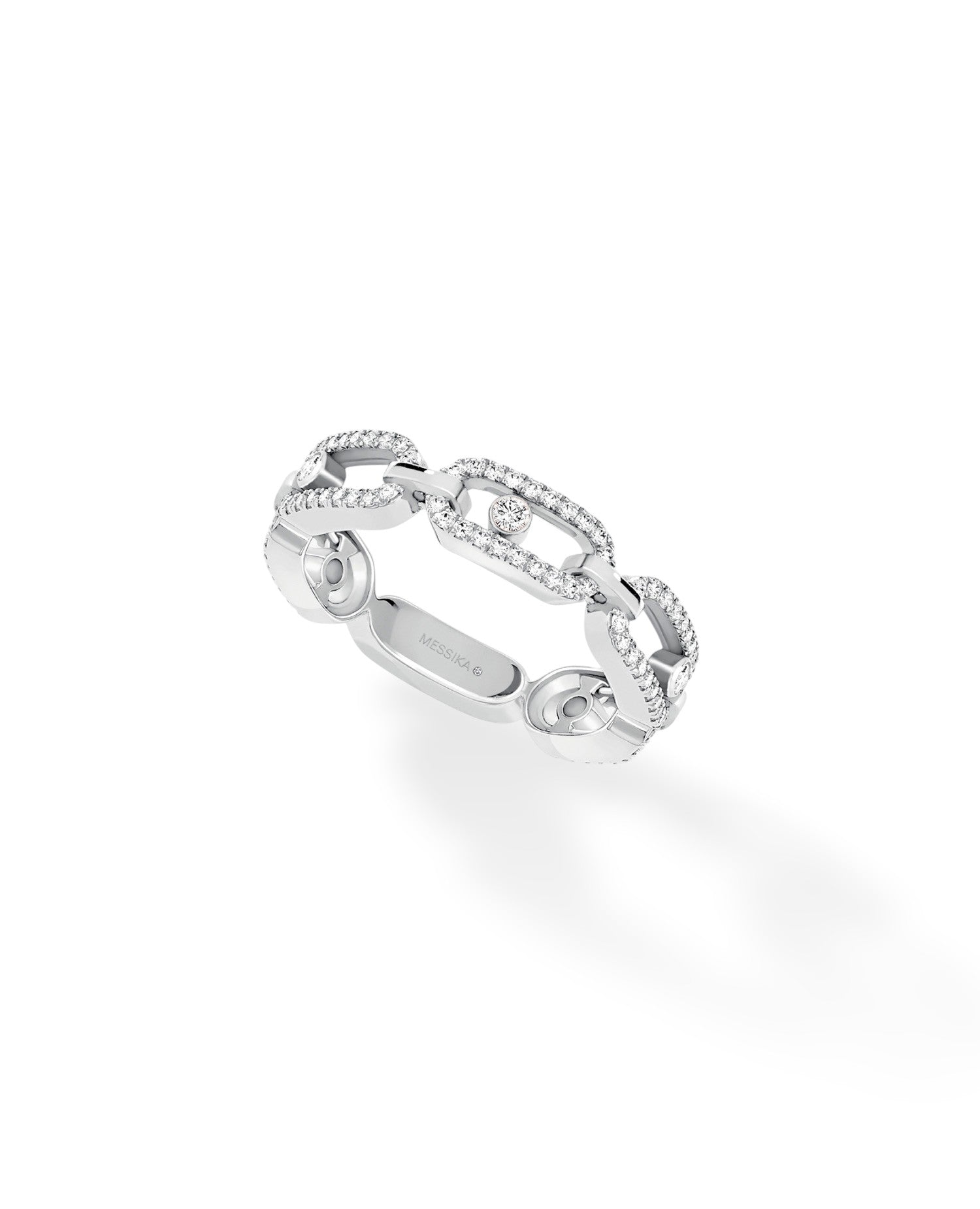 MSK  Move Link Multi Pavé Ring Silver