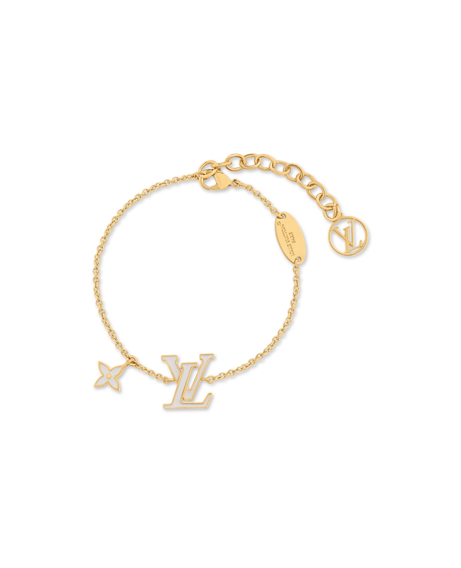 LVN LV Iconic Enamel Blanc Bracelet