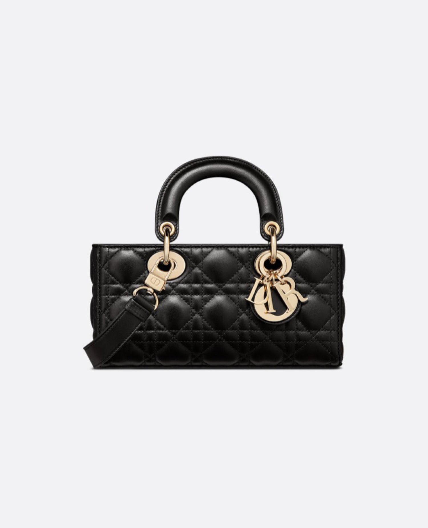 DR Small Lady D-Joy Bag Black Cannage Lambskin