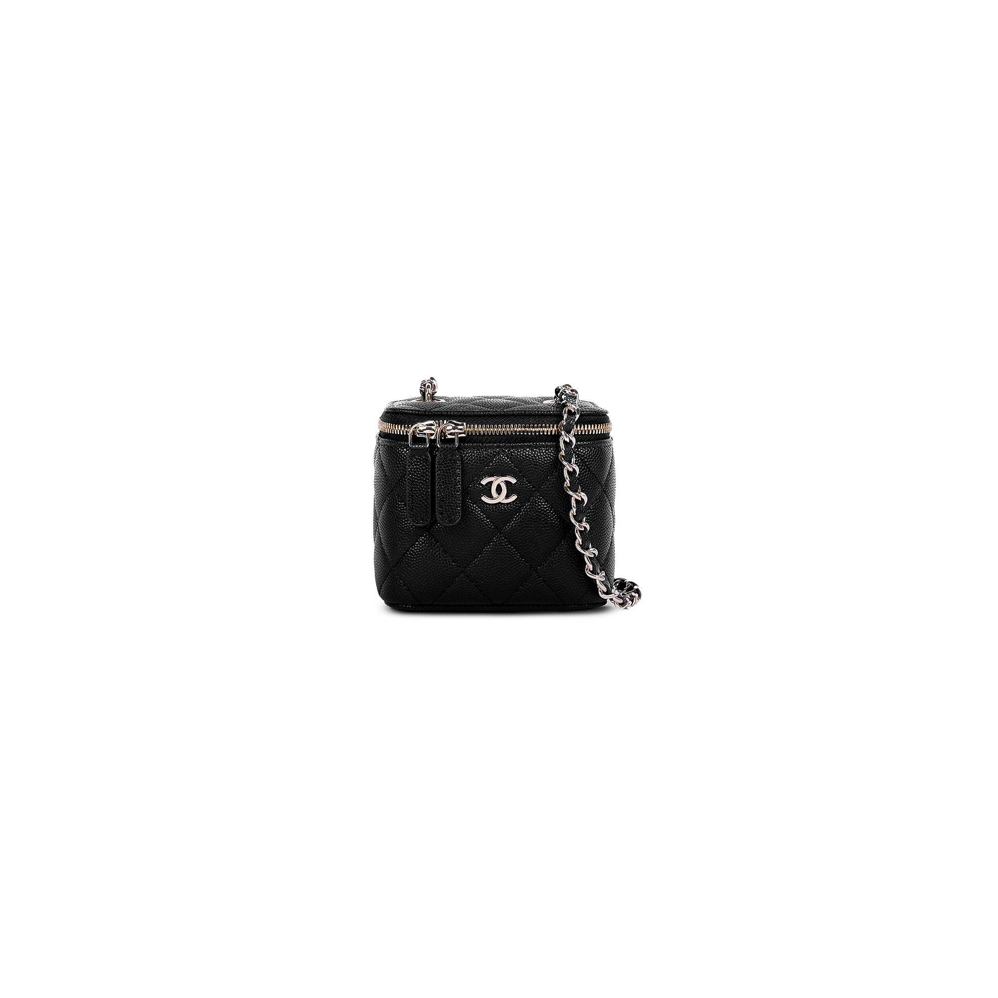 COCO Mini Vanity With Chain in Grained Shiny Calfskin