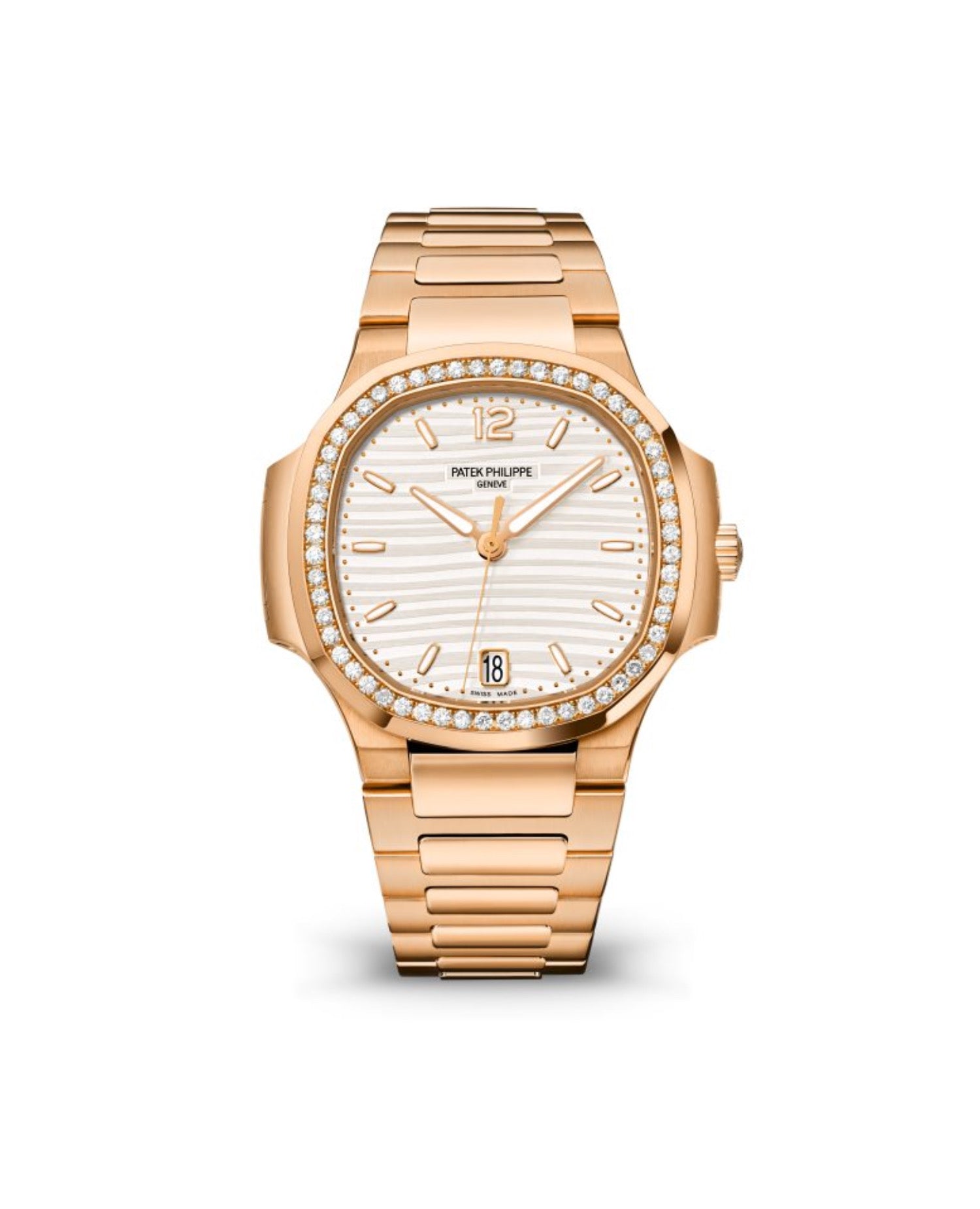 Patek Philippe Nautilus 7118/1200R Watch Rose Gold White Dial