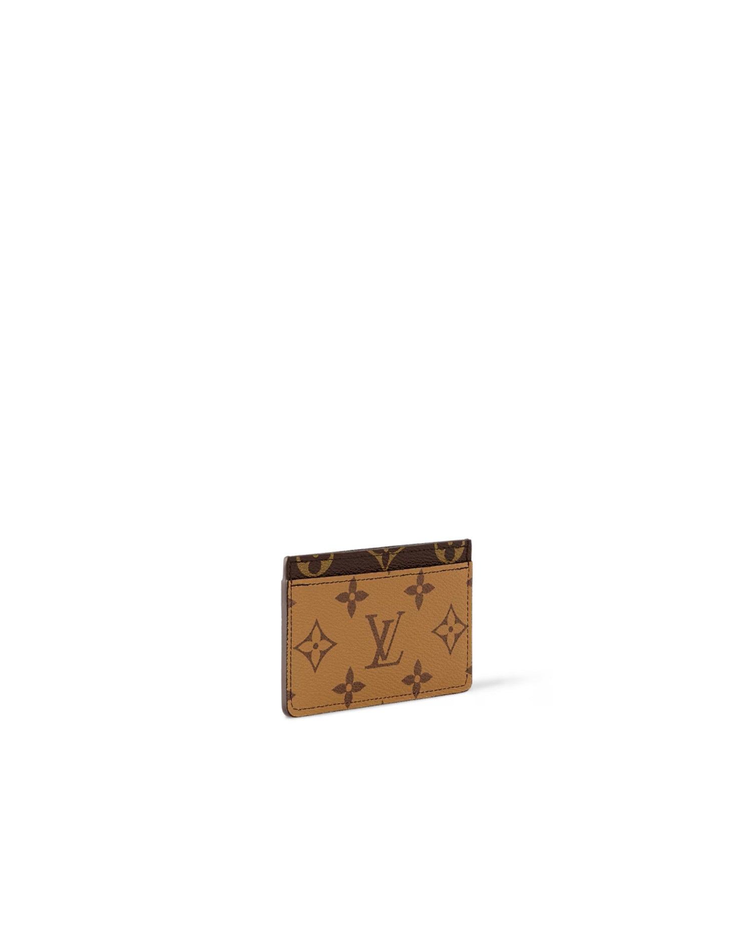 LVN Card Holder Monogram Reverse Coated Canvas