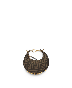 FND Nano FNDgraphy Brown Fabric Charm Bag - FND Image