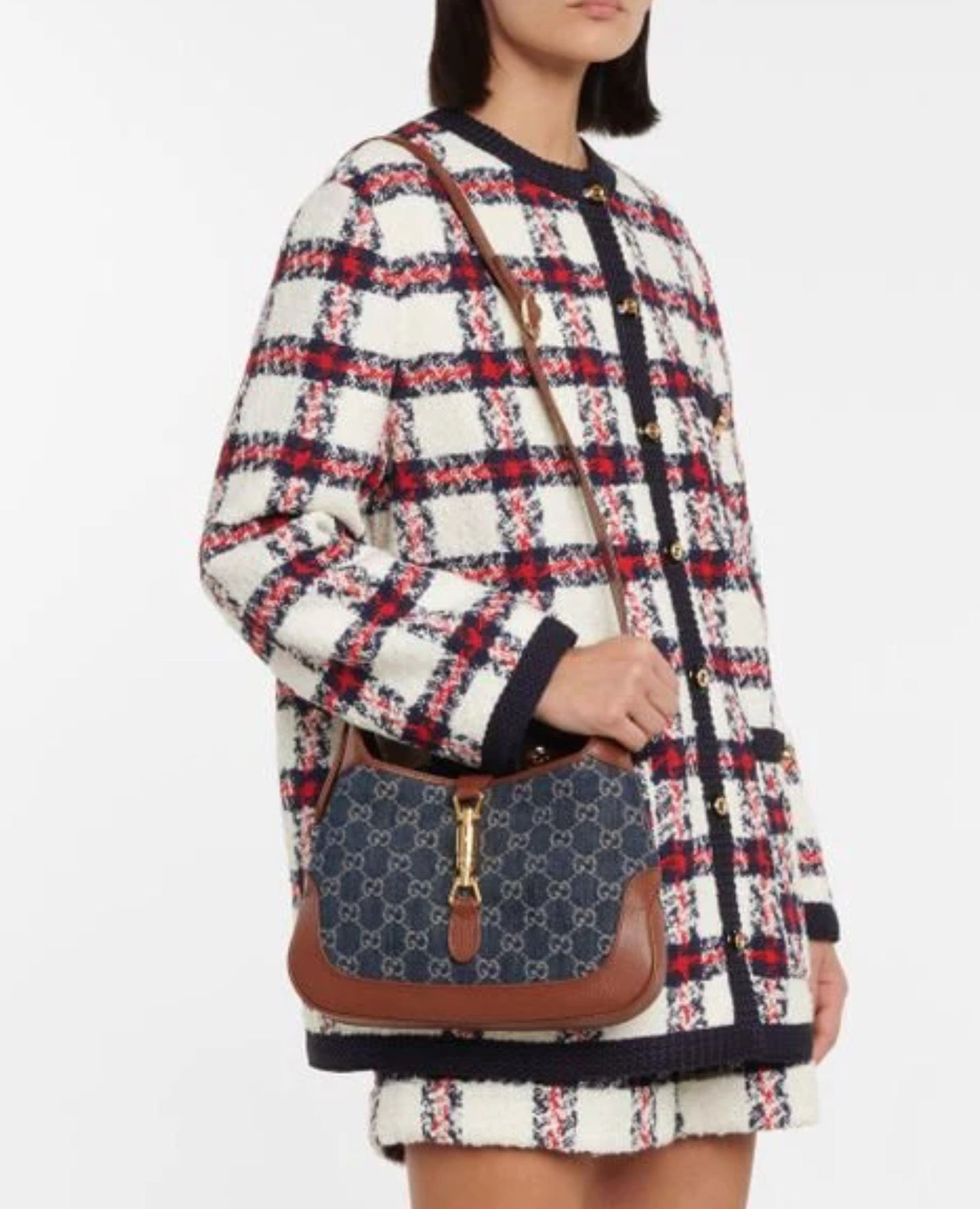 GCC Jackie 1961 Small Shoulder Bag Blue & Brown