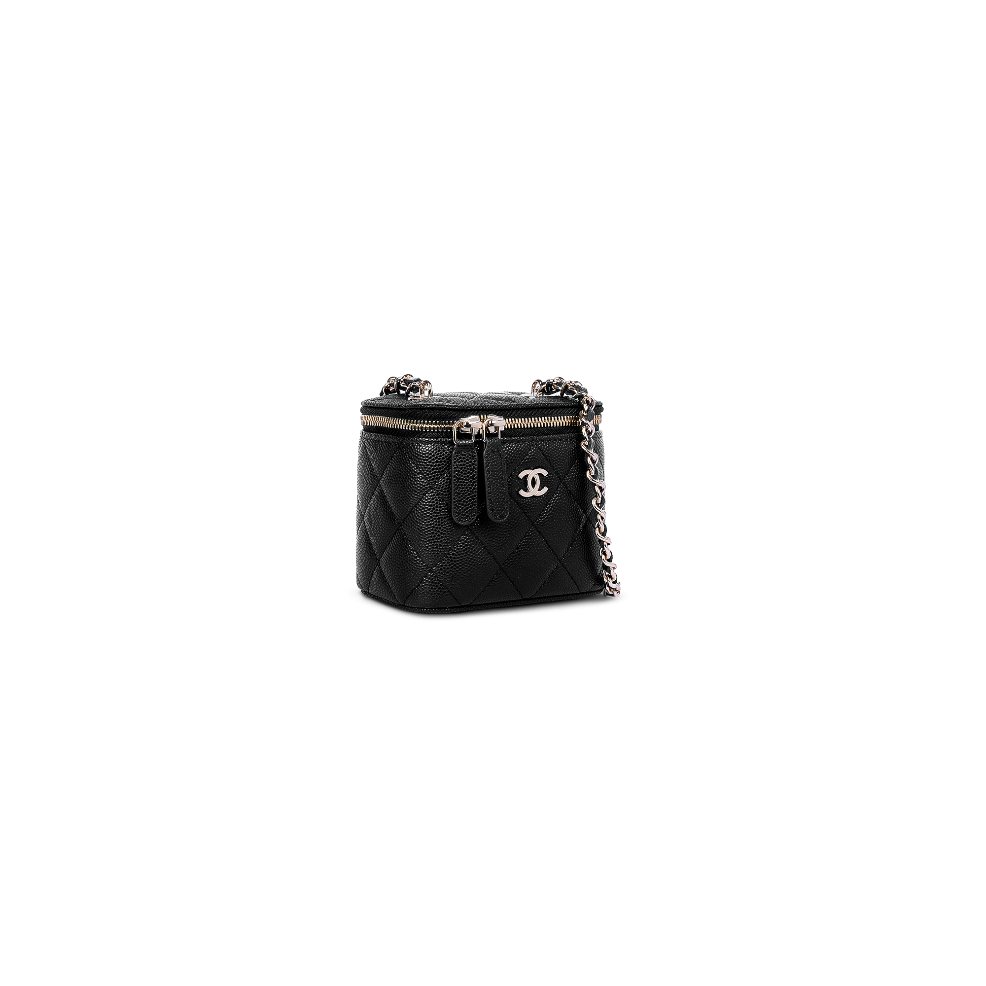 COCO Mini Vanity With Chain in Grained Shiny Calfskin