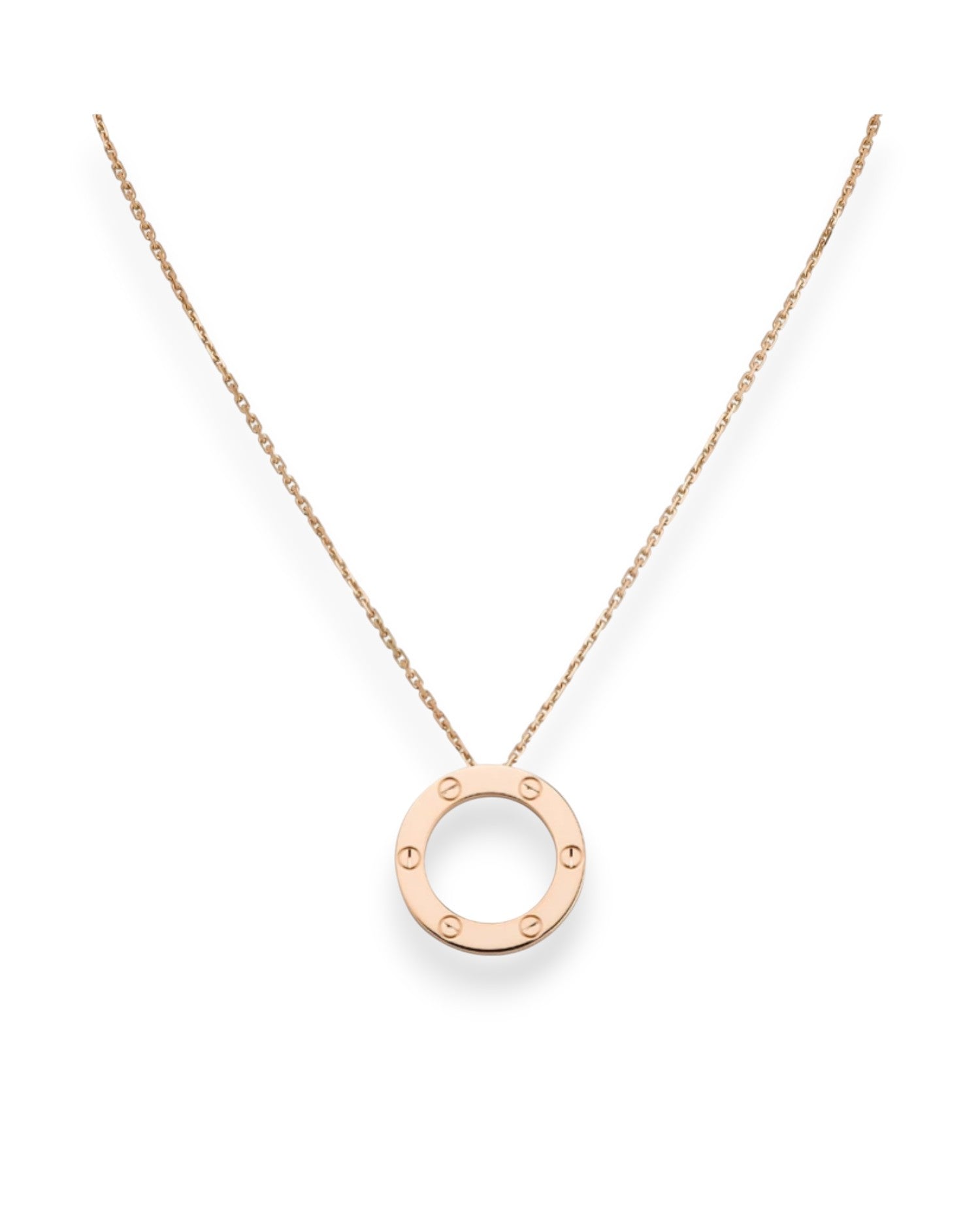 CRT Love Necklace, Rose Gold