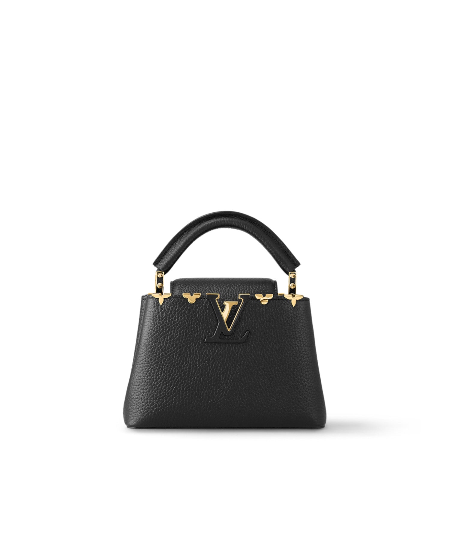 LVN Capucines Mini Black Taurillon leather