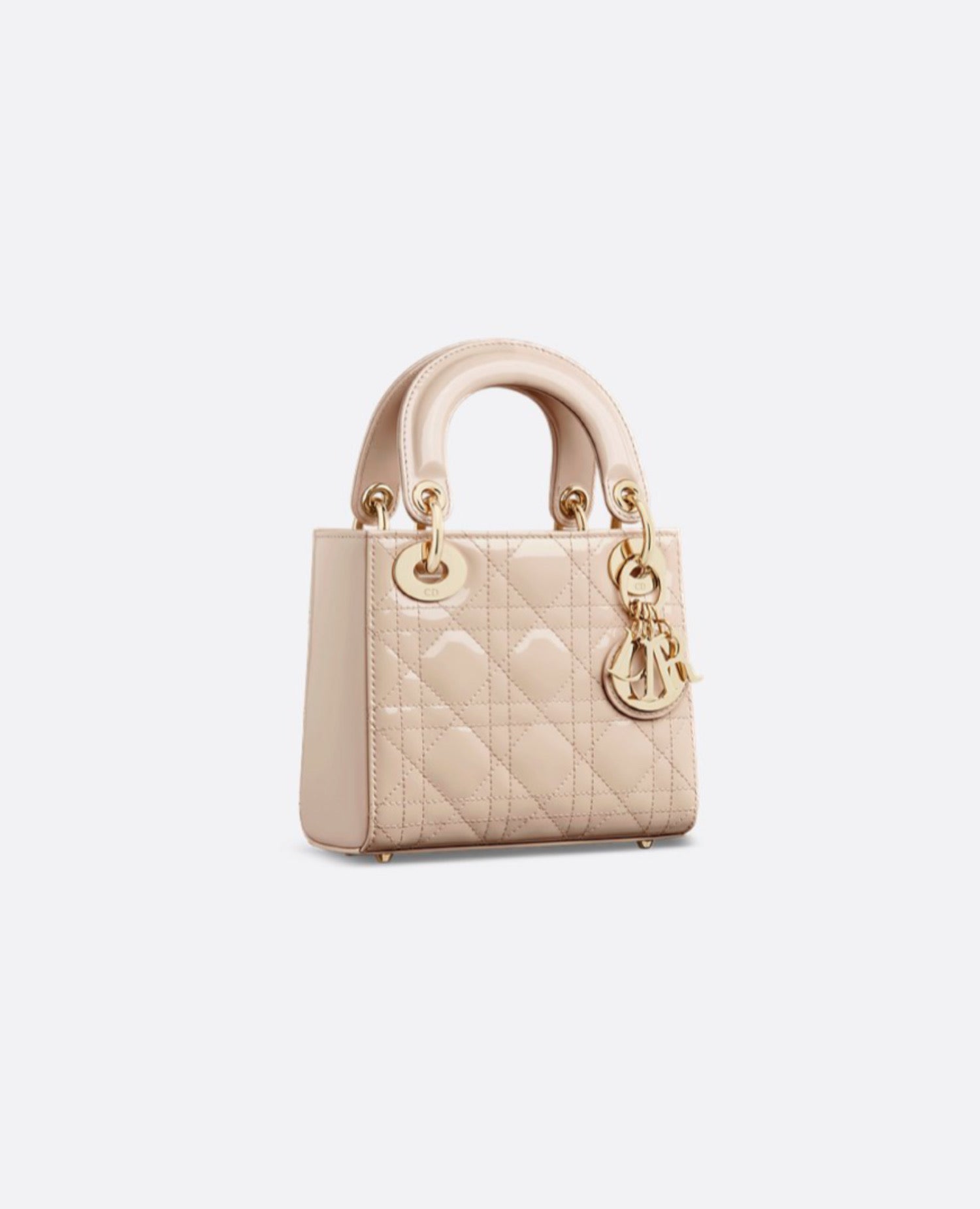 DR Mini Lady DR Bag Powder Beige Cannage Patent