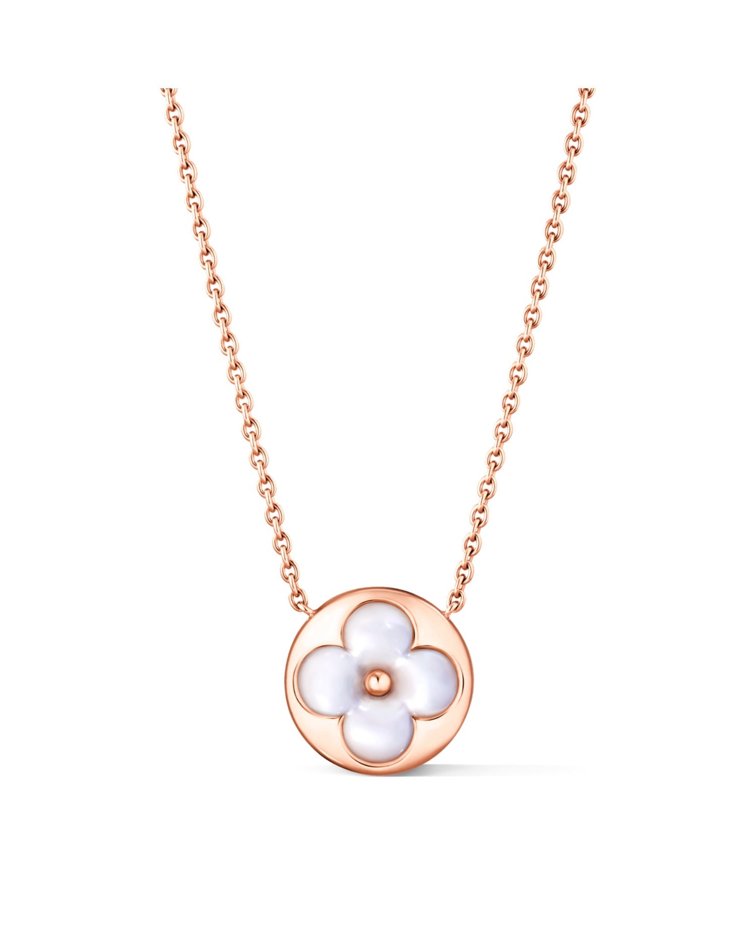 LVN Colour Blossom Sun Pendant, Pink Gold And White Mother-of-pearl