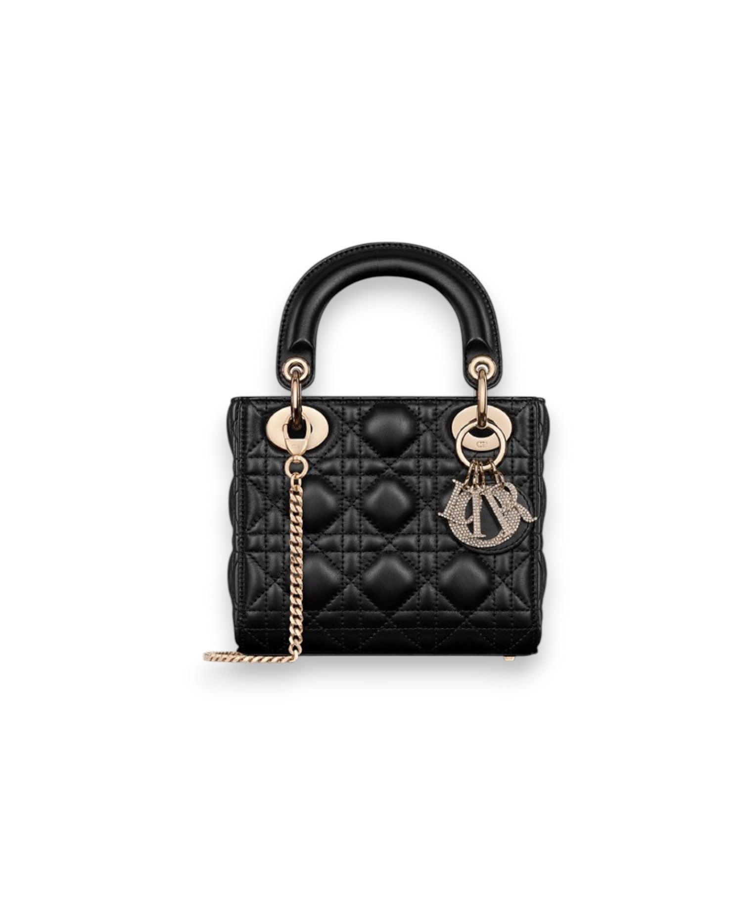 DR Mini Lady DR Bag Black Crystal Hardware