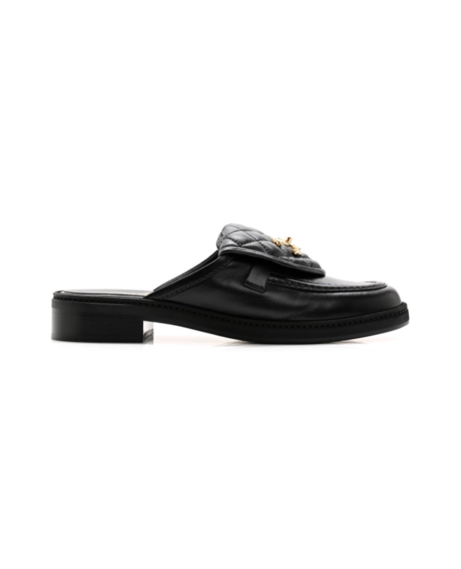 COCO Lambskin Quilted CC Turnlock Mules