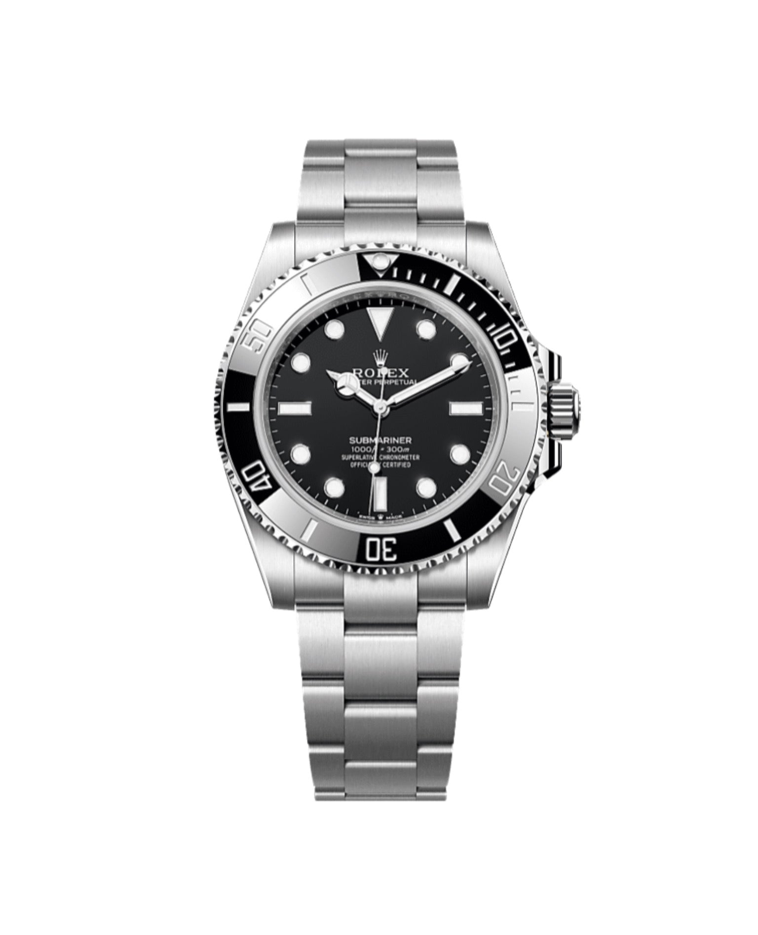 RLX Submariner Oyster, 41 mm, Oystersteel Black Ceramic, Black Dial