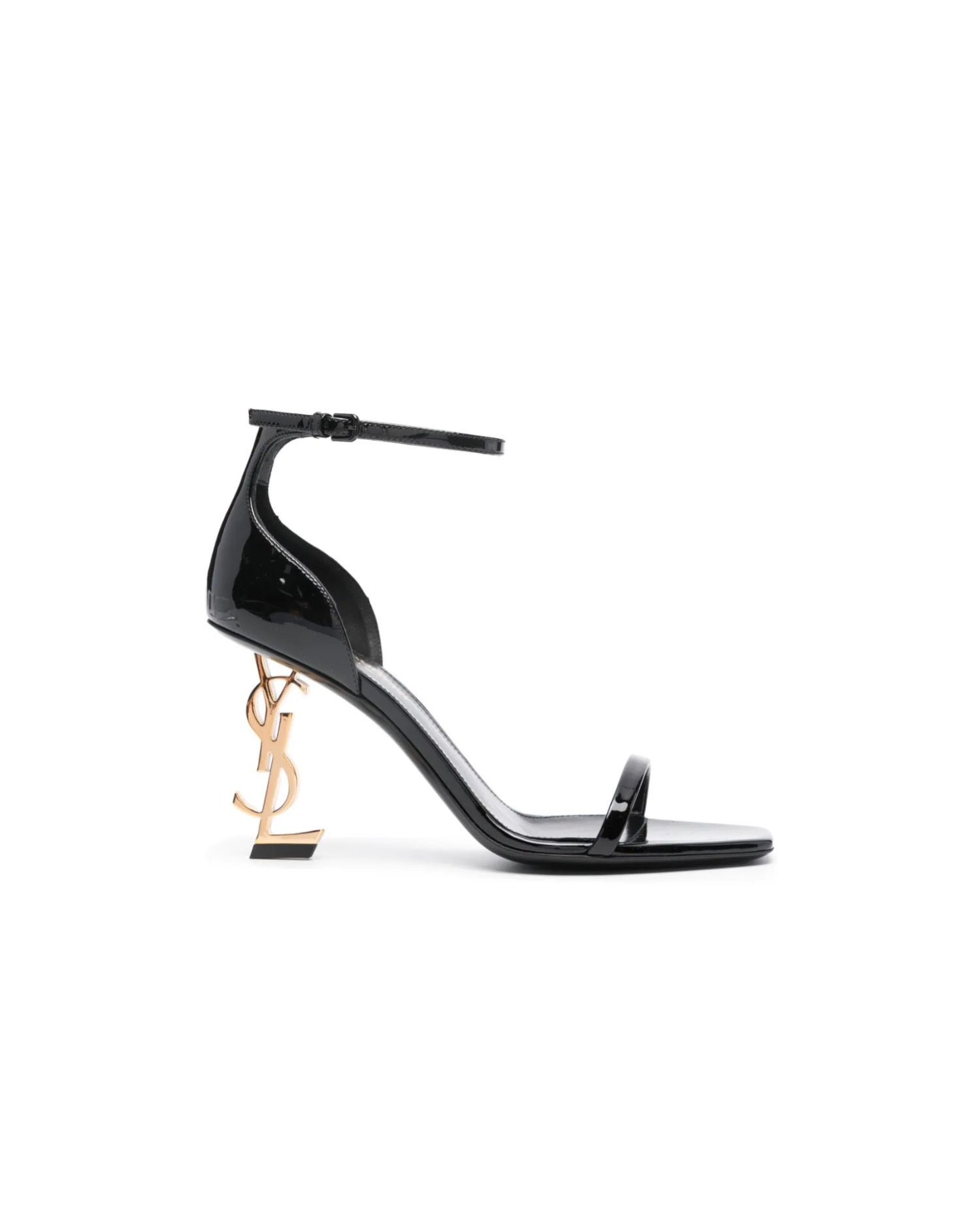 STL Opyum Sandals in Patent Leather Gold Heel