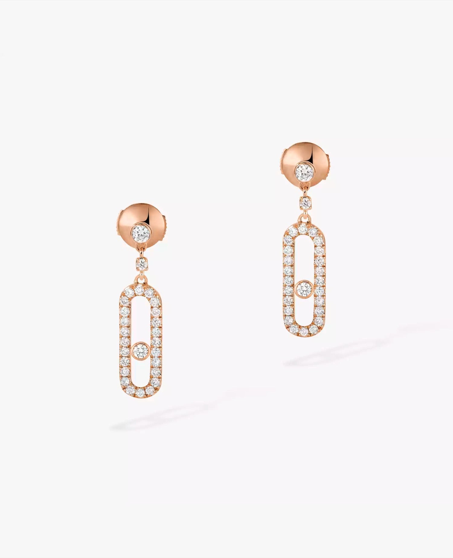 MSK  Move Uno Stud Earrings Rose Gold