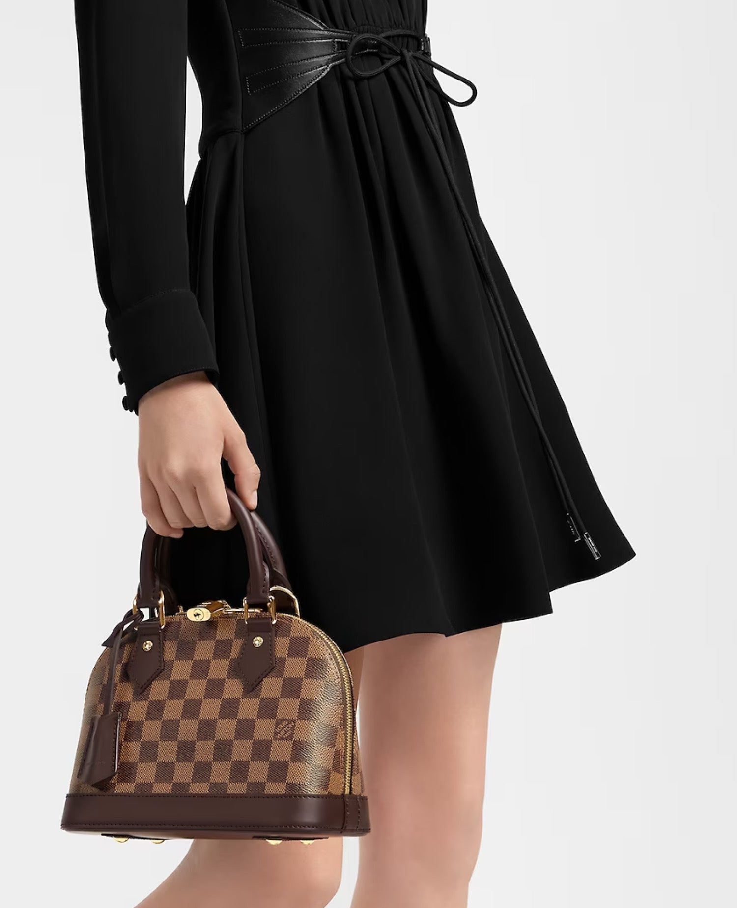 LVN Alma BB Damier Ebene coated canvas