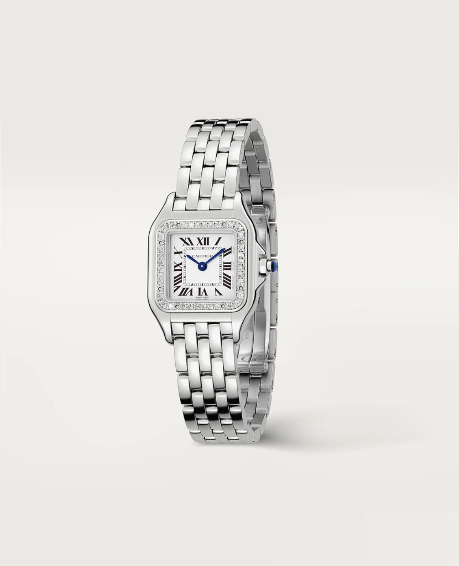 CRT Panthèrs DE CRT Watch, Small Model, Diamonds, Silver