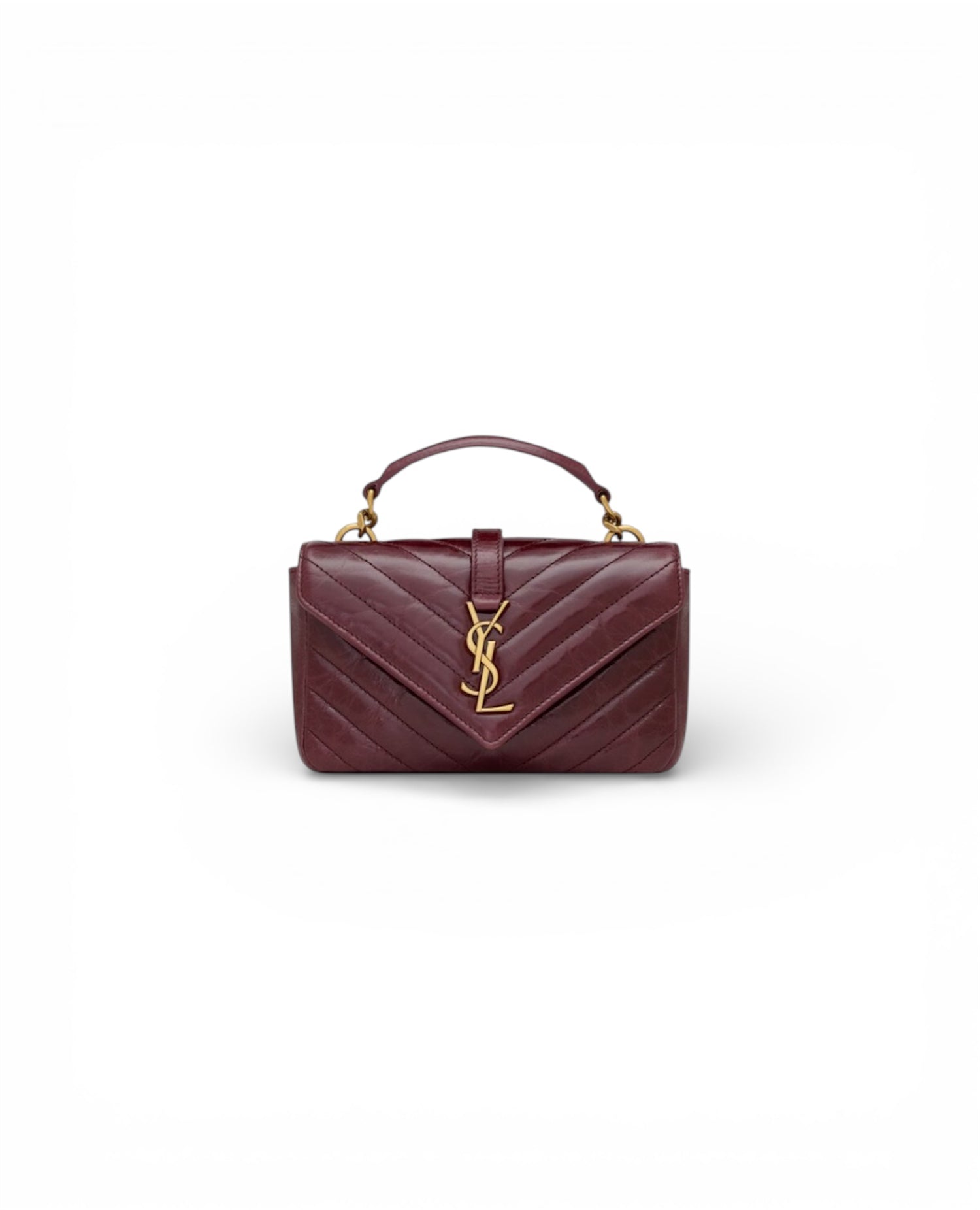 STL College Mini In Shiny Leather Deep Hot Wine