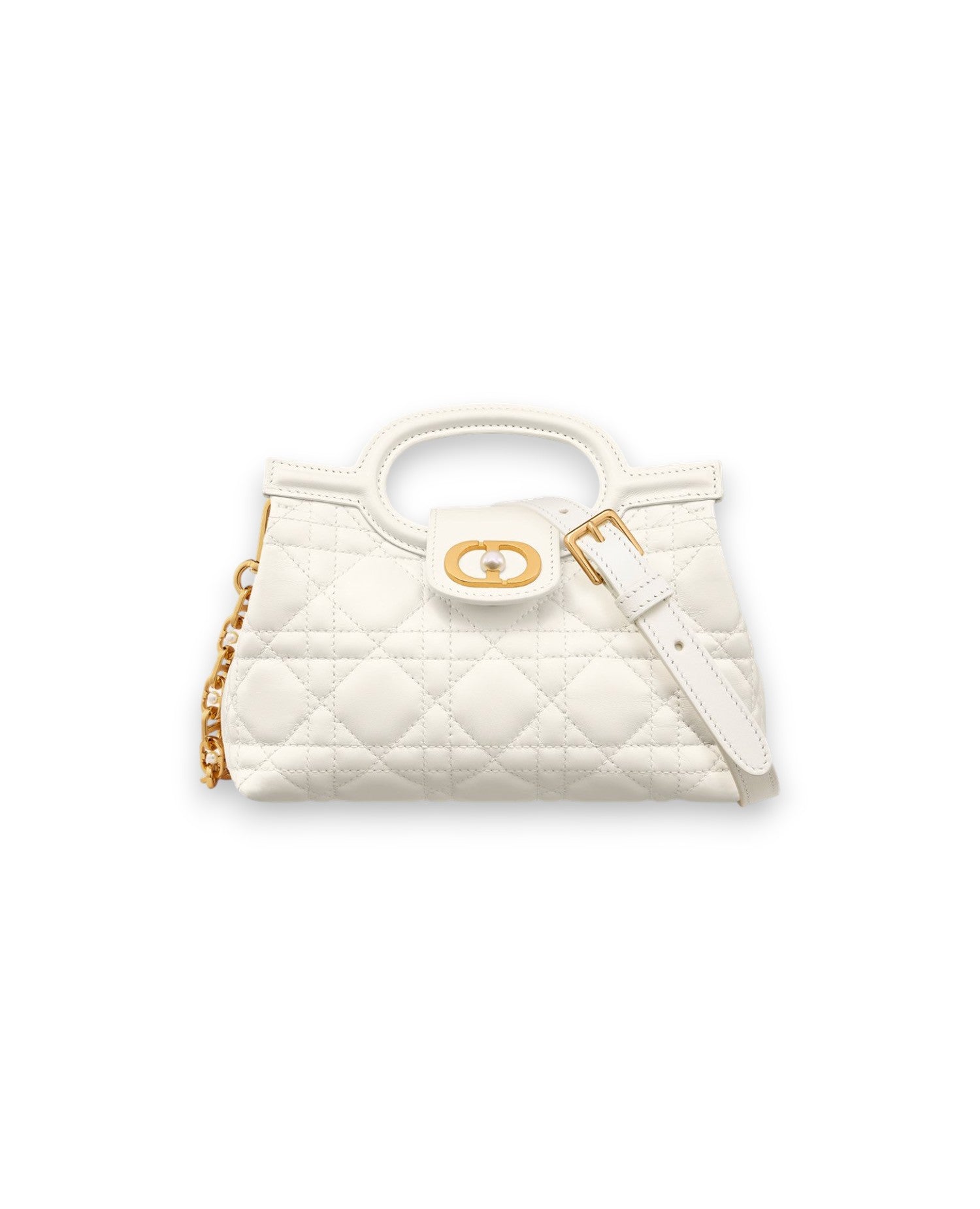 DR Jolie Top Handle Mini Bag Latte Cannage Lambskin