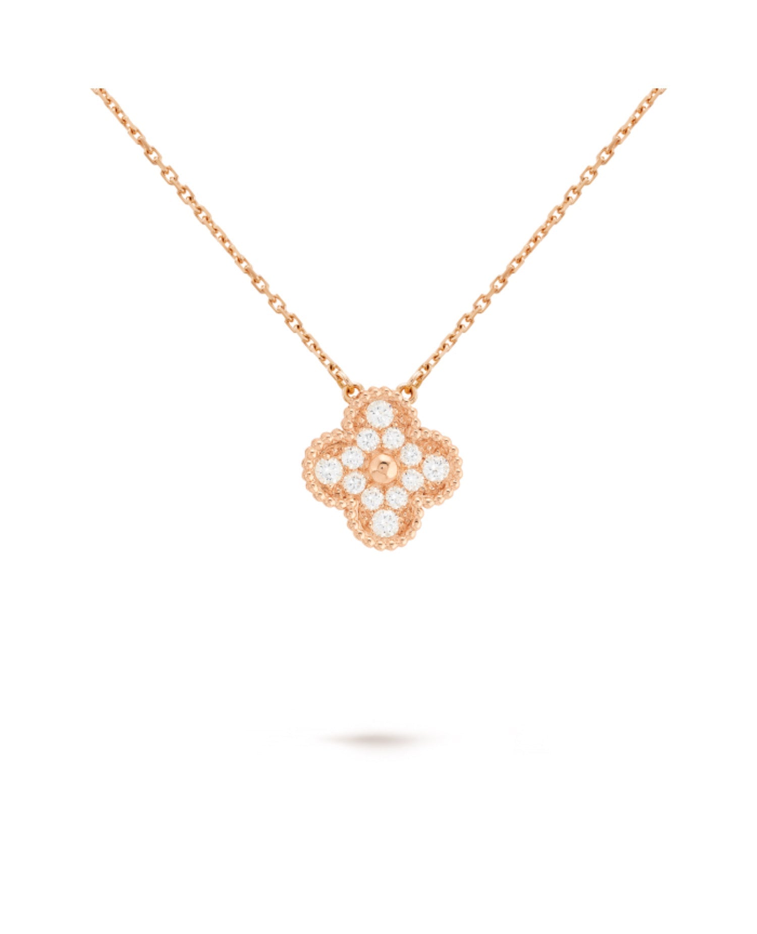 VCF Vintage Alhambra pendant, Rose Gold, Diamond