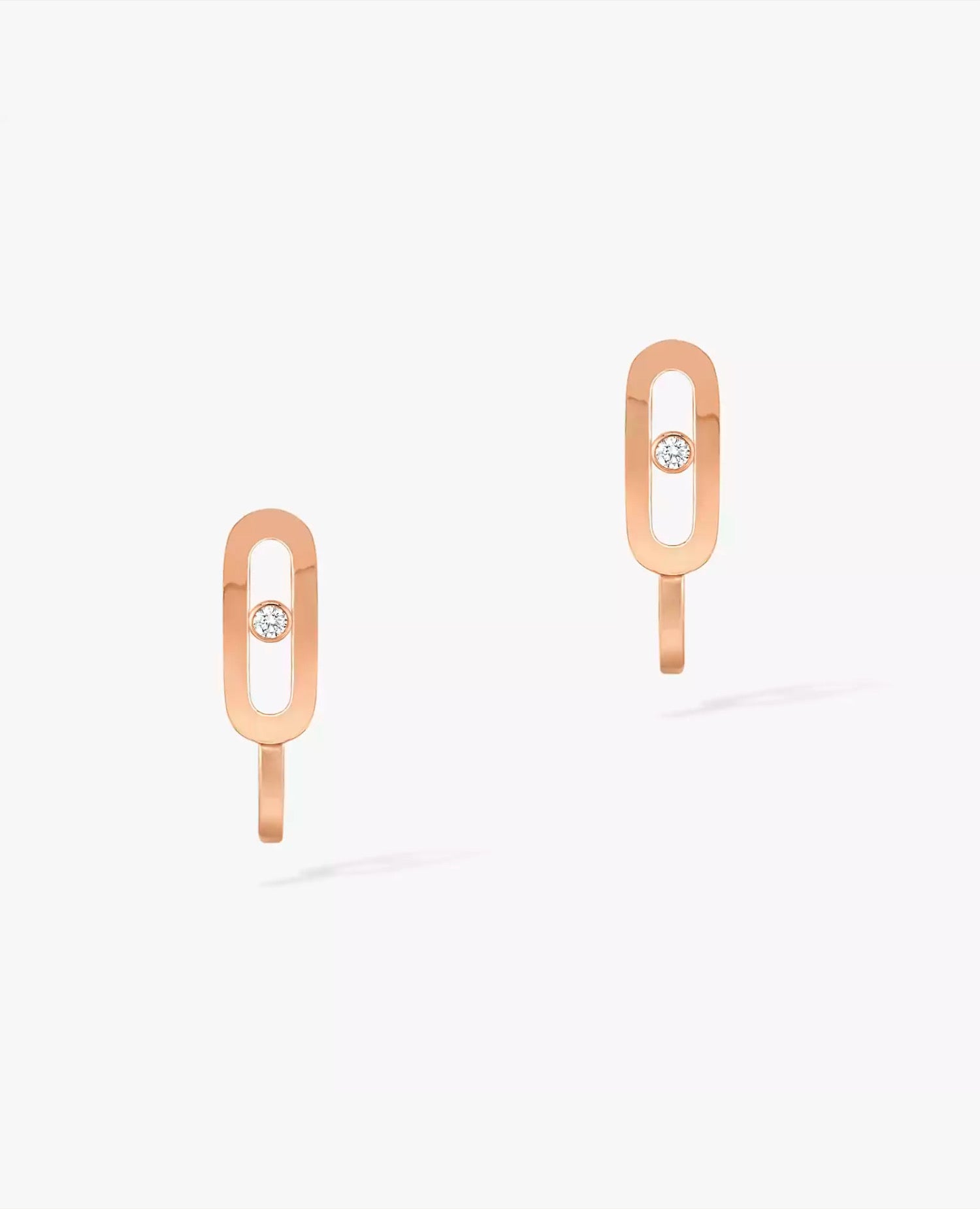 MSK  Move Uno Mini Hoops Earrings Rose Gold