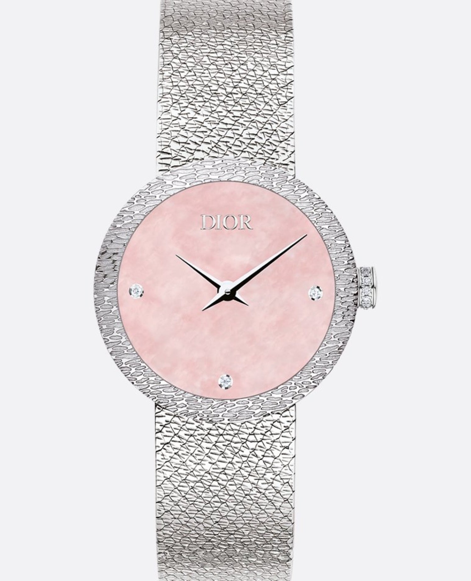 DR La D de DR Satine 25 MM, Pink Mother-Of-Pearl & Diamonds