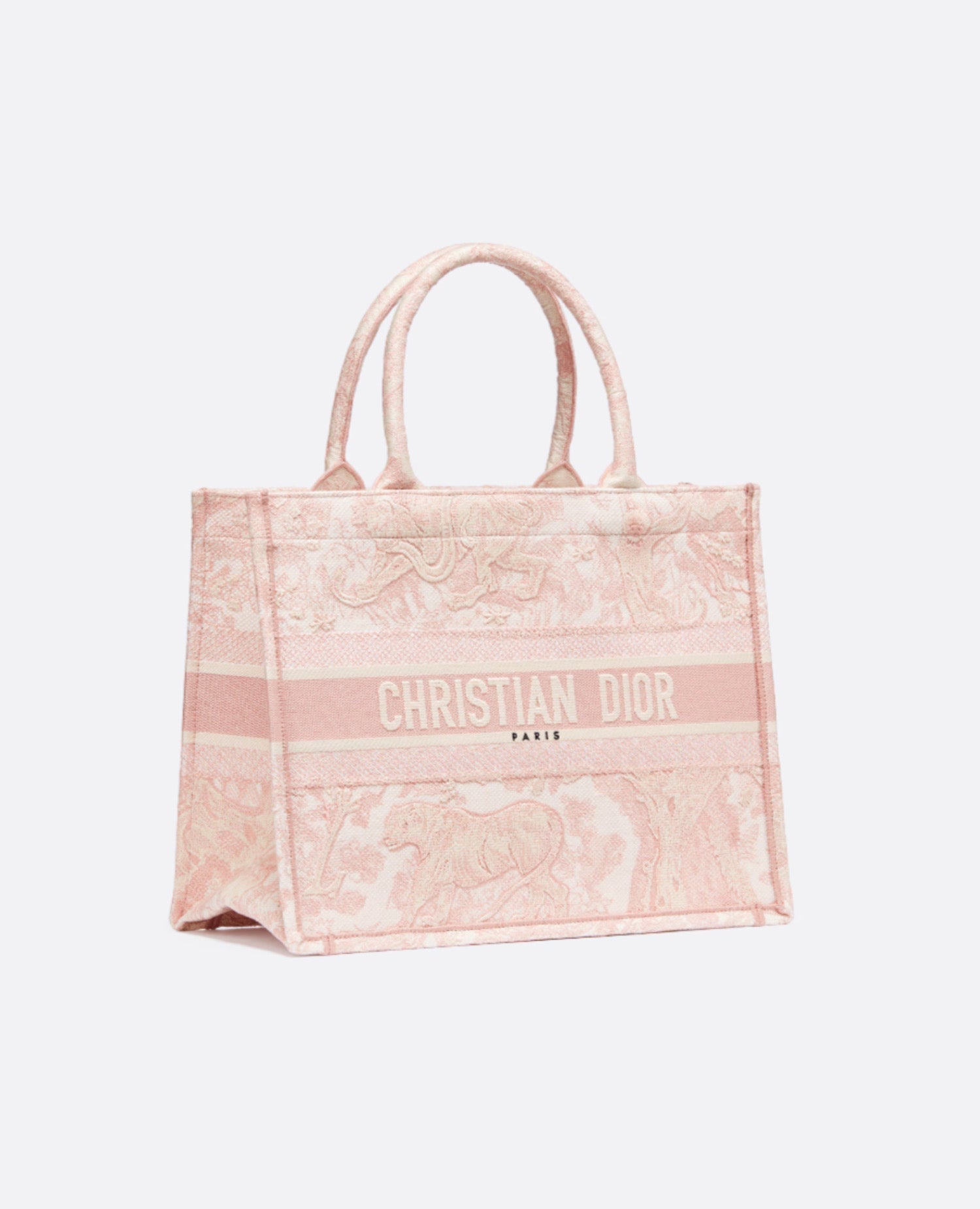 DR Medium Book Tote Bag Pink Toile