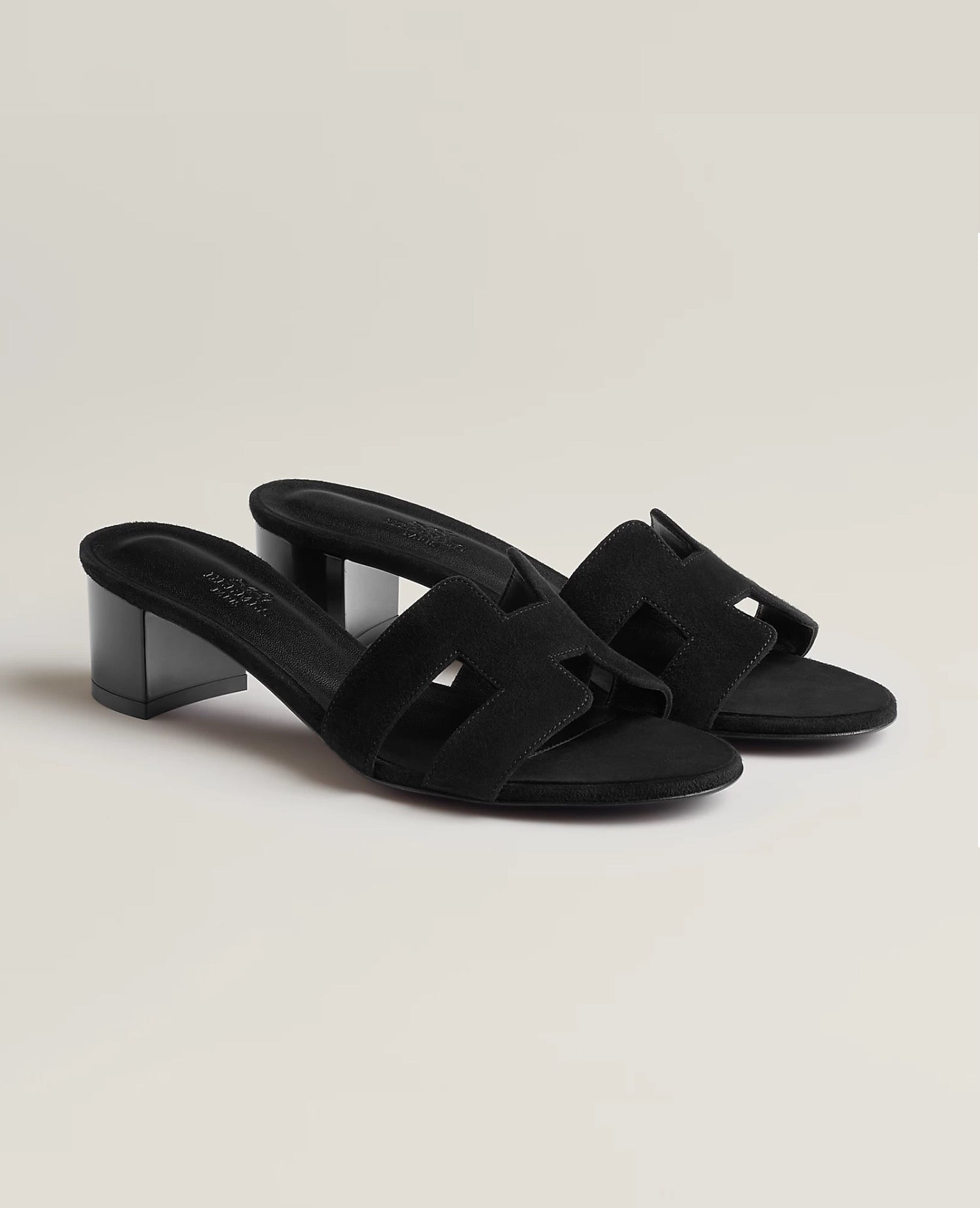 HMS Oasis Sandal Black Suede Goatskin