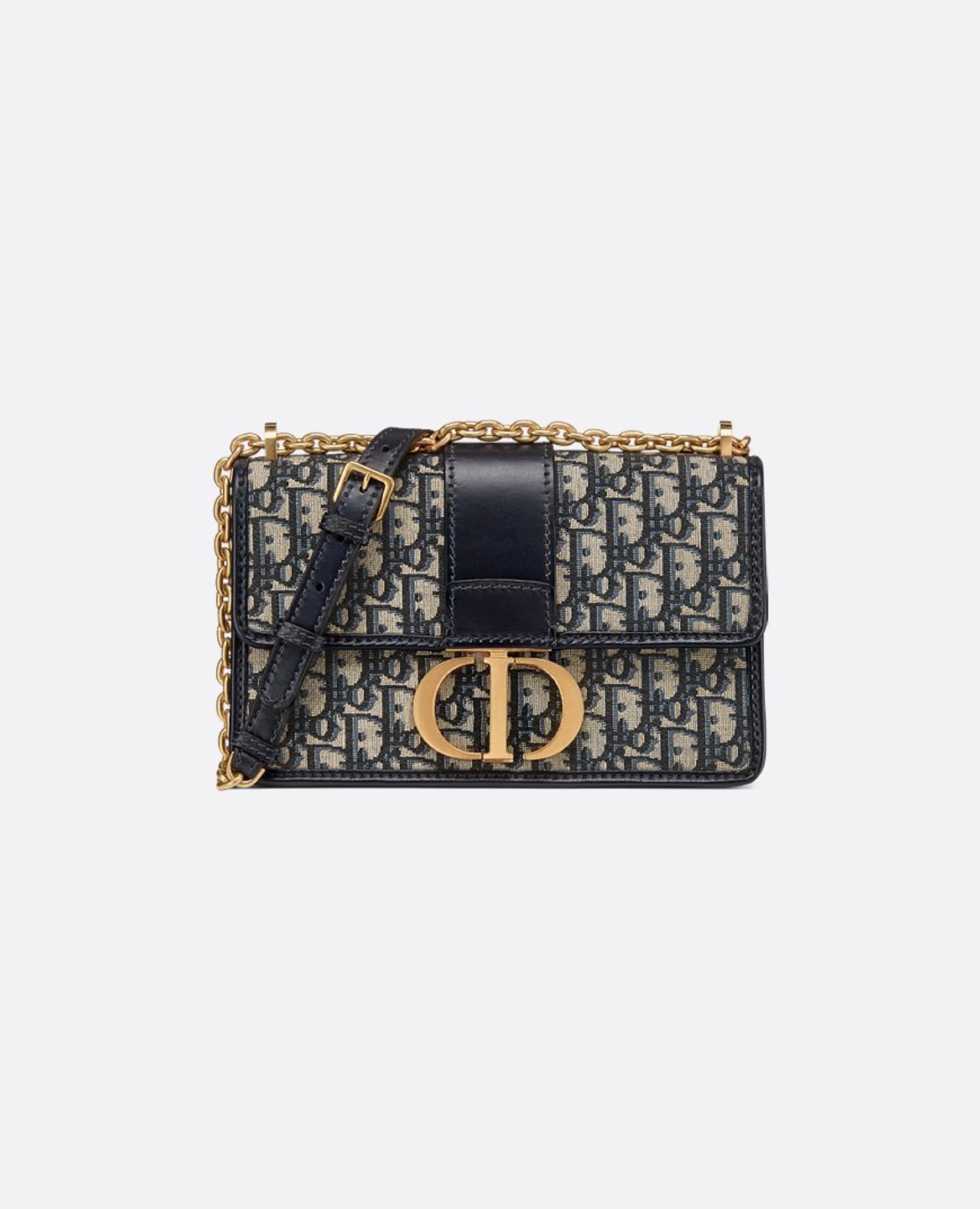DR 30 Montaigne Chain Bag Blue Jacquard