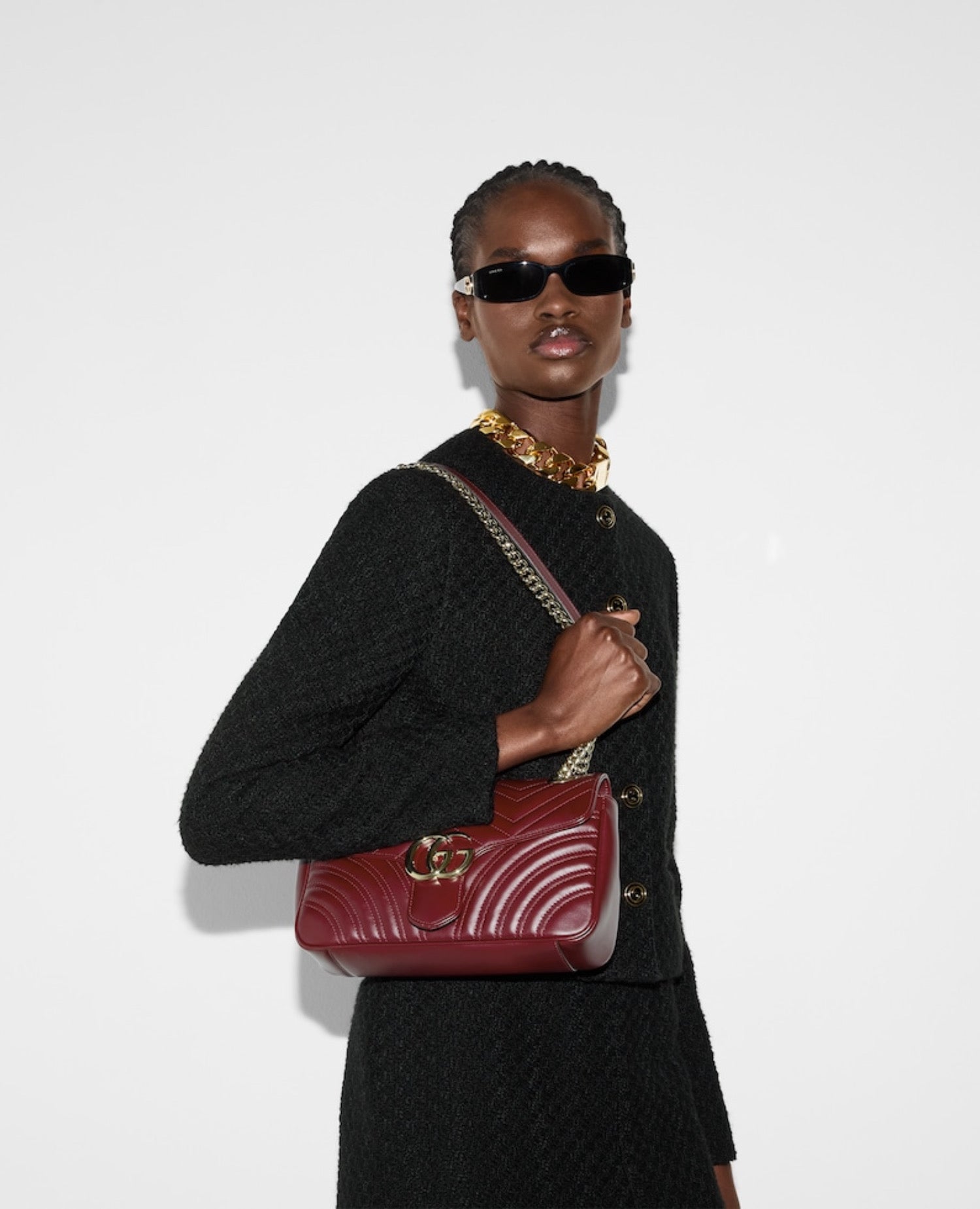 GCC GG Marmont Small Shoulder Bag Red