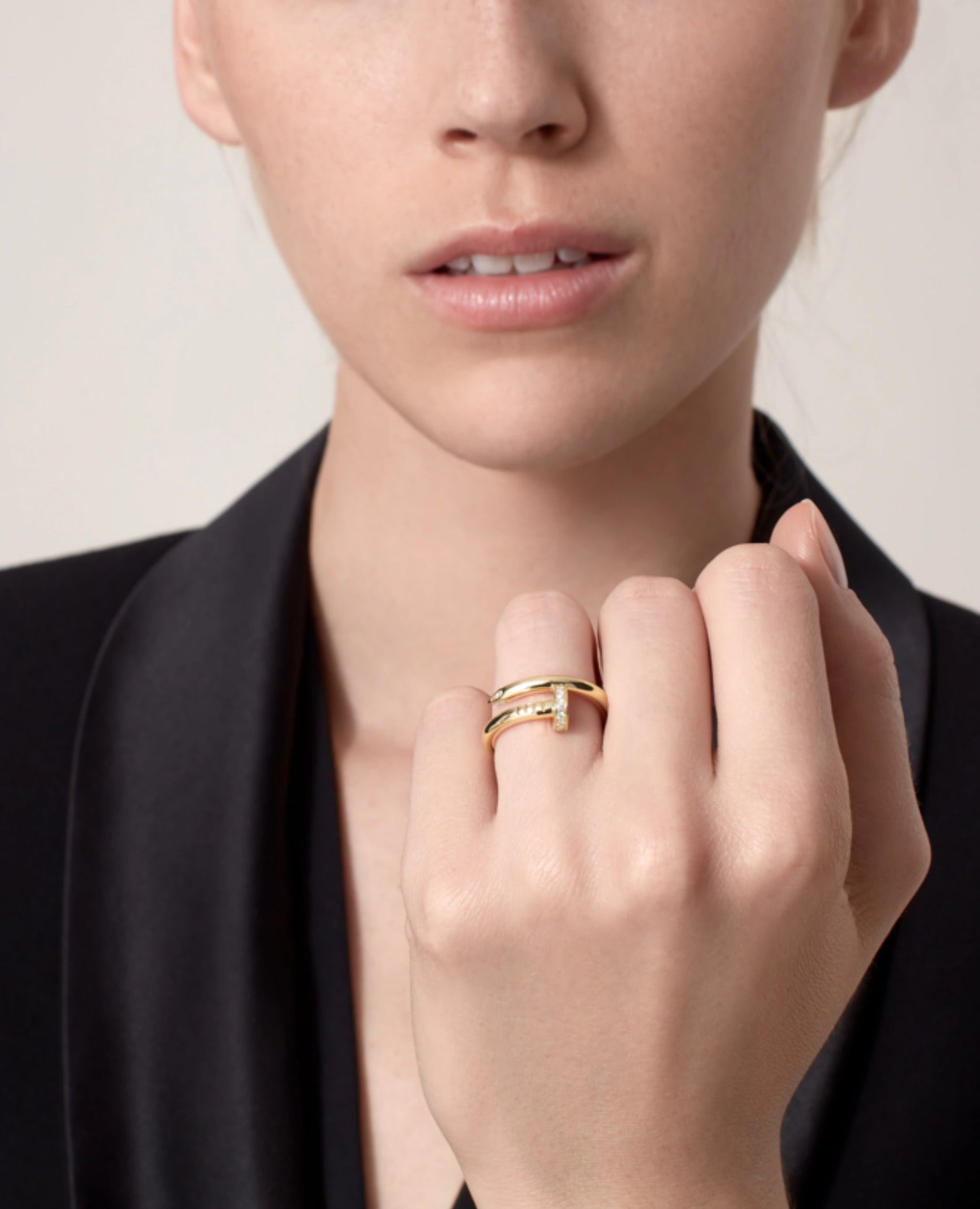 CRT Just Un Clou Ring. Classic Model, Diamonds, Yellow Gold