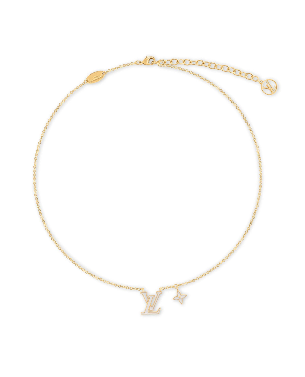 LVN Iconic Enamel Necklace Blanc