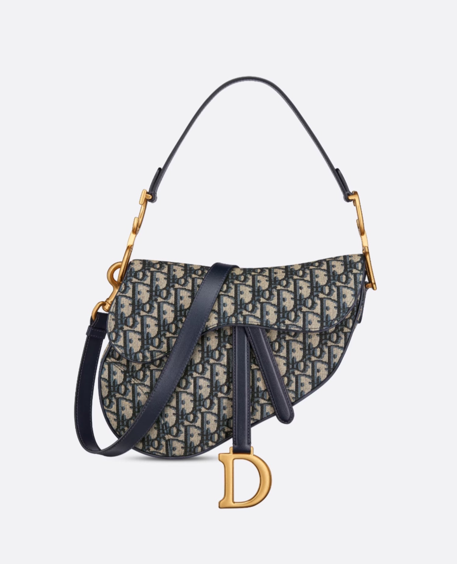 DR Saddle Bag With Strap Blue Oblique