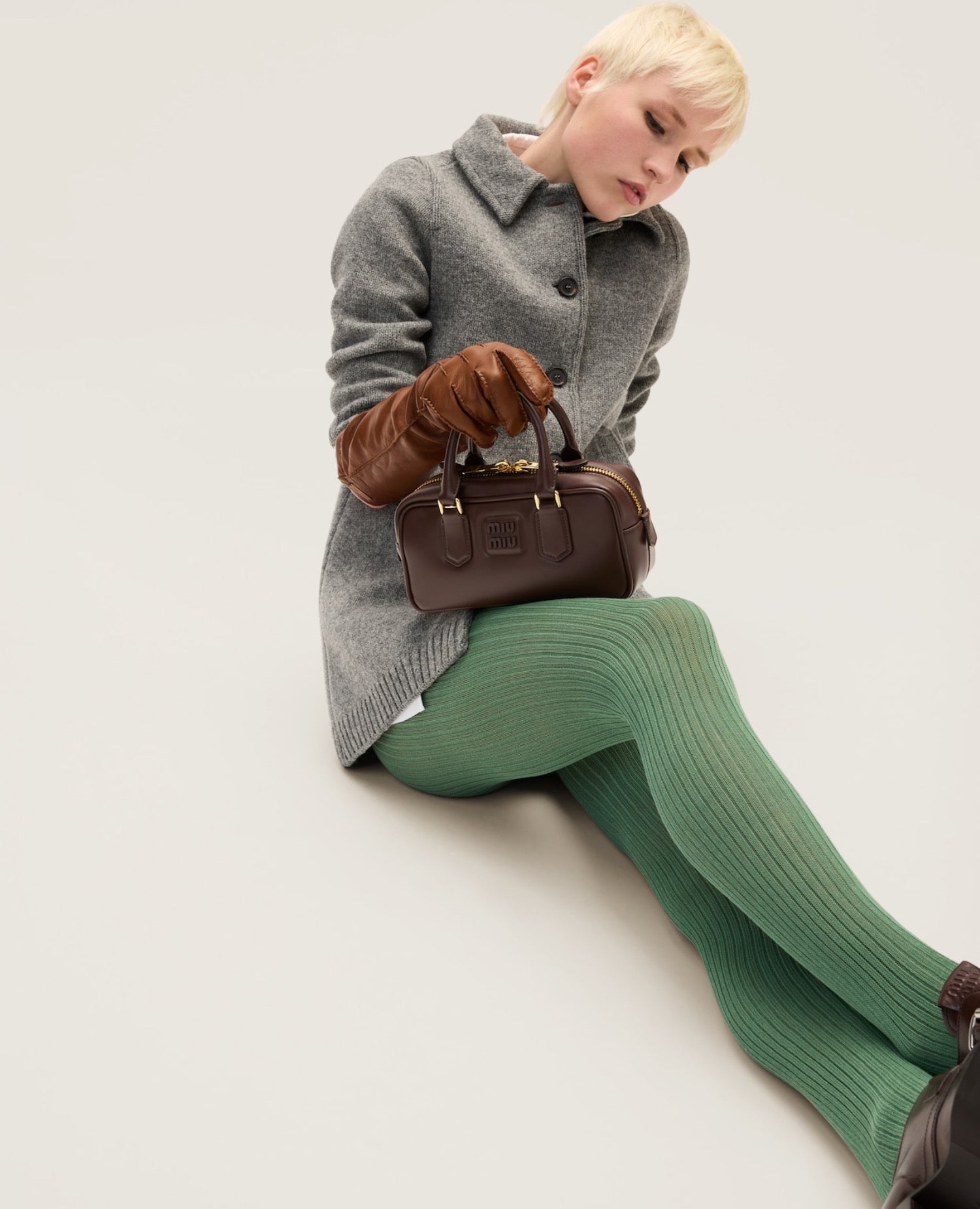 MMU Arcadie leather bag Briarwood